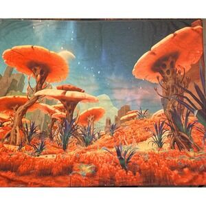 Trippy Mushroom Wall Hanging Tapestry Psychedelic Home Decor Hippie‎ 36"x29"